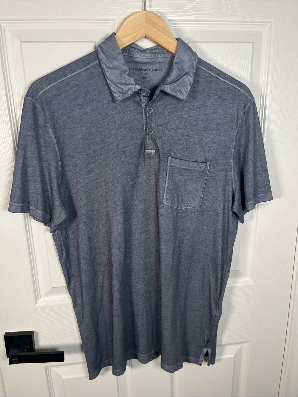 John Varvatos Wash Blue Polo Shirt